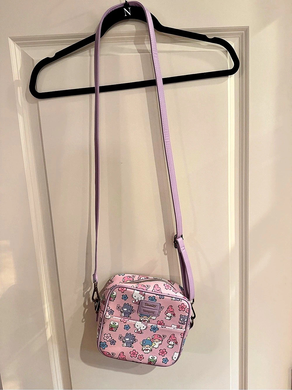 Sanrio Hello Kitty Floral Crossbody Bag in Pink & Purple Like New